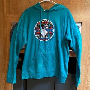 Turquoise Hoodie Size 2XL